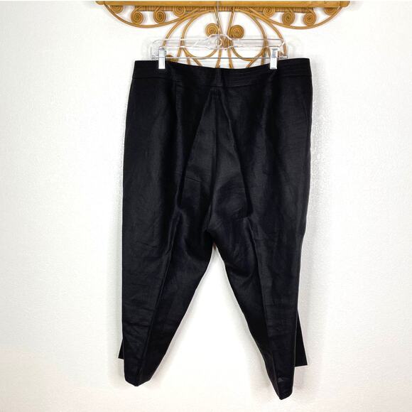 Talbots Heritage black linen crop pants 20 petites - Picture 6 of 6
